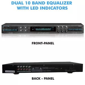 Ecualizador profesional doble de 10 bandas con indicadores LED individuales - Imagen 1 de 6