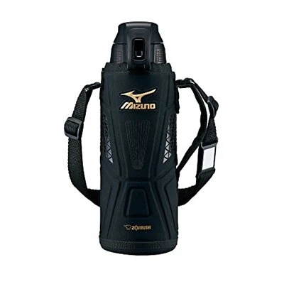 Garrafa de água ZOJIRUSHI Mizuno aço inoxidável tipo esportivo 1.0L preta SD-FX10-BA Japão - Imagem 1 de 4