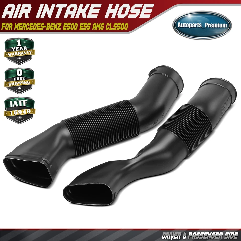 Manguera de admisión de aire 2 piezas para Mercedes-Benz E500 E55 AMG 03-06 CLS500 CLS55 AMG 2006 Foto 1 de 4
