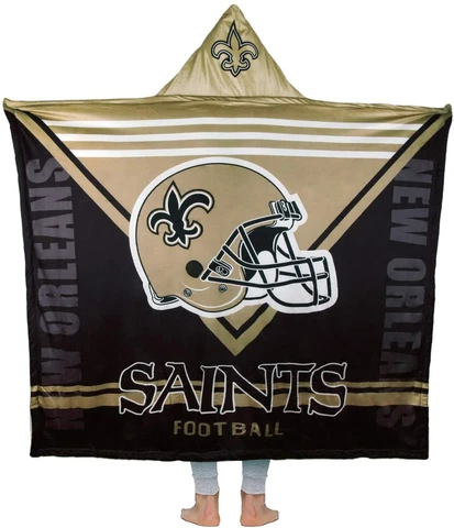 NFL Hooded Throw Blanket 3D Printing Soft Warm Fleece Sherpa 50' x 60' - New Cover