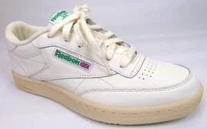 NEW! Reebok Classics Club C Sneaker Big Kids Size 7.0 White Leather Casual Shoes - Picture 1 of 13