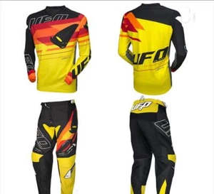 Completo Traje UFO Enduro Cross Trial Atv MTB Camiseta + Pantalones Juntas Negro - Imagen 1 de 1