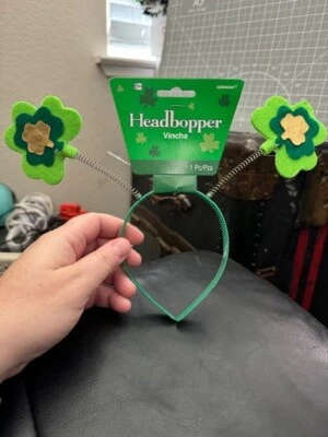 Amscan Día de San Patricio Verde Cabeza de Trébol Bopper Adulto Diadema Fiesta Favor Nuevo Foto 1 de 2