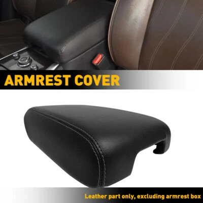 Tapa de consola reposabrazos cubierta cuero PU apta para Infiniti QX60 2014-2020 negro M Foto 1 de 4