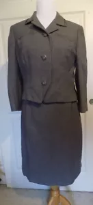 Vintage 60s Gray Wool Suit Towncliffe Hand Tailored B40 Best Co. - Picture 1 of 11