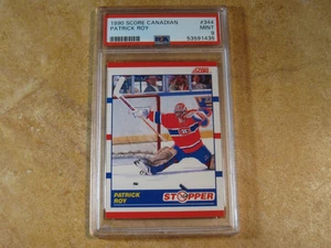 PATRICK ROY 1990 SCORE CANADIAN STOPPER PSA 9 (MINT) CARD #360 CANADIENS - Picture 1 of 2