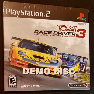 PlayStation 2 TOCA Race Driver 3 Demo Disc Codemasters PS2 SEALED RARE 2005 NFR - Image 1 of 2