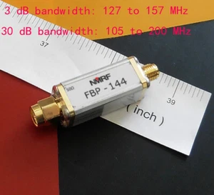NUEVO 144MHz 2m filtro de paso de banda, tamaño ultra pequeño, interfaz SMA 50 ohmios - Imagen 1 de 3