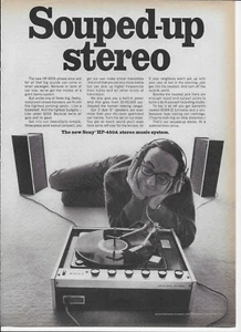 1967 Sony HP-450A Stereo Music System Headphones Turntable Original Print Ad - Picture 1 of 2