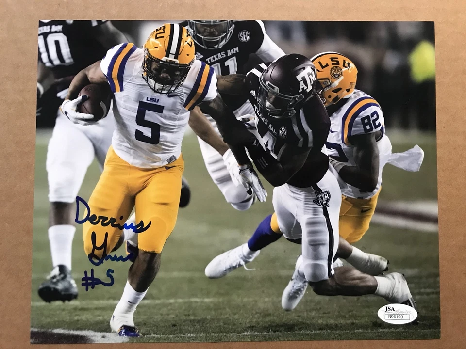 Derrius Guice Signed Autographed 8x10 Photo LSU Tigers JSA COA NCAAF - Image 1 of 1
