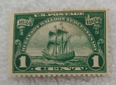 U.S - 1924 - SCOTT #614 - 1 CENT - MH - Image 1 of 2