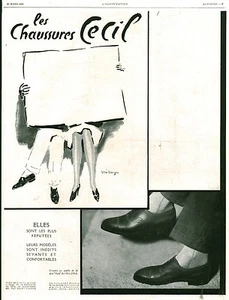 Publicité Ancienne Les Chaussures CECIL 1929 Issu de Magazine - Imagen 1 de 1