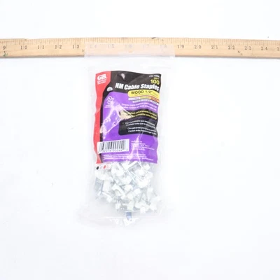 (100-Pk) Grapa de cable dobladora Gardner con clavo de polietileno/zinc blanco 1/2" PS-1 Foto 1 de 4