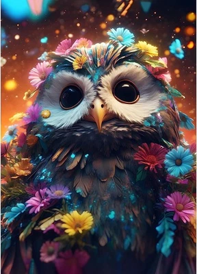 Aapxi Malen nach Zahlen Erwachsene Eulen ? Malen Nach Zahlen Tiere-mädchen  - Bild 1 von 4