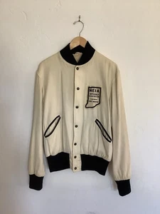 Mens Vintage NEIA Occicial Ascociation Varsity Stadium Souvenir Jaket BUTWIN M40 - Picture 1 of 7