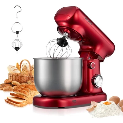 VEVOR Stand Mixer 3 QT Electric Dough Mixer 300W 10 Speeds Food Mixer with Bowl