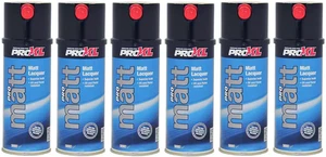 6x Proxl ProMatt 1K  Matt Lacquer Crystal Matt Finish Aerosol Spray  400ml - Picture 1 of 1