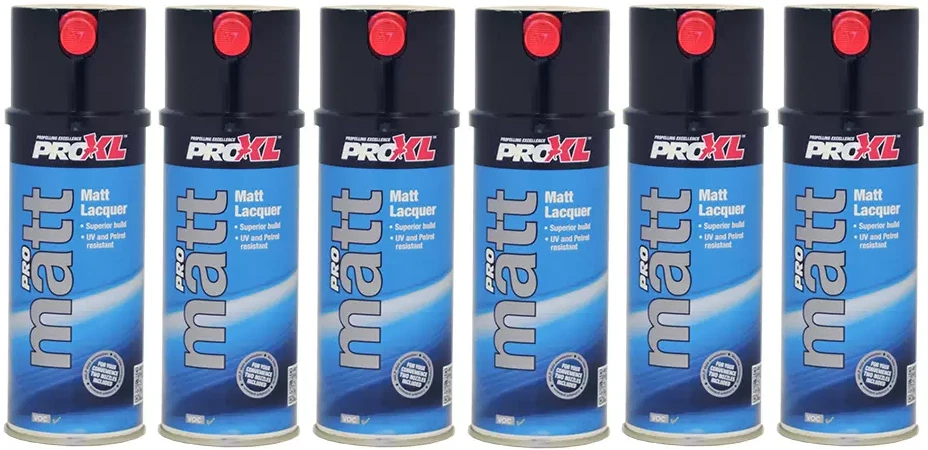 6x Proxl ProMatt 1K  Matt Lacquer Crystal Matt Finish Aerosol Spray  400ml - Image 1 of 1