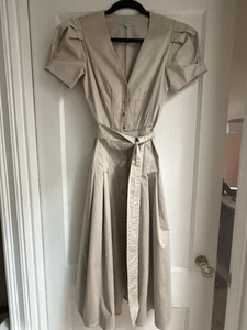 Antonio Melani Lan Sateen Belted Midi, Sz2 - Picture 1 of 5