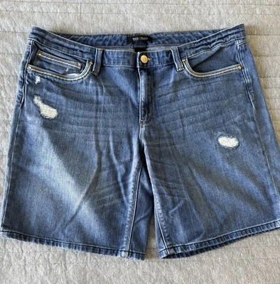 Pantalones cortos de novia White House Black Market para mujer denim azul lavado mediano 14 Foto 1 de 3