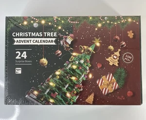 Advent Calendar 2024 Christmas Tree Building Blocks With Led - Picture 1 of 4