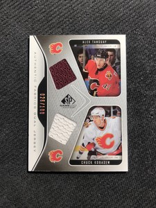 2006-07 SP GAME USED KOBASEW/TANGUAY AUTHENTIC FABRICS DUAL JERSEY #ed 26/100