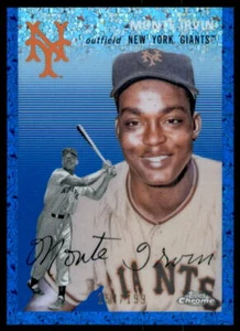 2023 Topps Platinum Anniversary Blue Mini-Diamond Monte Irvin New York Giants - Picture 1 of 2