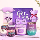 Lavender Get Well Soon Gifts for Women, 13pcs Spa Gift Basket for Women Purple
