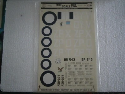 DECALCOMANIE MICROSCALE POUR MAQUETTE AVION SPITFIRE WW2  1/32 1.32eme - Photo 1/2