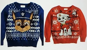 New/Tag PAW PATROL Sweater CHRISTMAS CHASE MARSHALL Puppy Licensed 2T 3T 4T - Picture 1 of 4