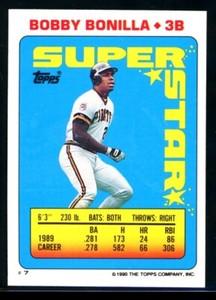 BOBBY BONILLA 1990 Topps Sticker Superstar #7 Ozzie Smith 145