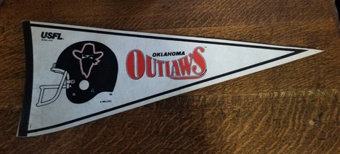 Vintage USFL  Oklahoma Outlaws Football Banner full Size Cover