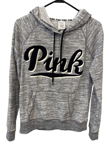 UNDERCOVER ROSA Victorias Secret Pullover Felpa con Cappuccio Donna Grigio Medio Active Lounge