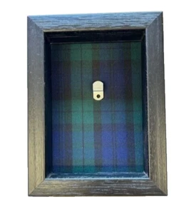 Black Watch Regimental Tartan Medal Case For One Medal. Black Frame - Picture 1 of 6