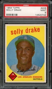 BB - 1959 Topps - #406 - Solly Drake - PSA 9 - MINT - Picture 1 of 2