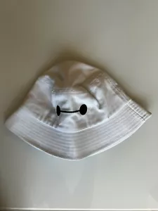 Disney Baymax Bucket Hat Embroidery Logo Cap White Tokyo Disneyland Japan - Picture 1 of 1