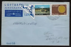 Cubierta de correo cohete Islandia 1970 - Reikiavik - EZ 1C1 - Imagen 1 de 2
