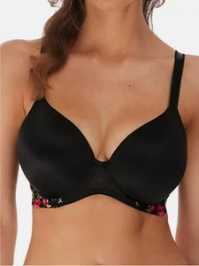 Freya Awakening Moulded Demi Bra AA5334 Underwired Padded Lingerie - Black 30L - Picture 1 of 7
