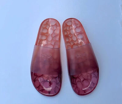 Sandálias Coach Feminina Ulyssa Logo Flats Slip On Pool Slides C3068 H21/128 Tamanho 10 - Imagem 1 de 3