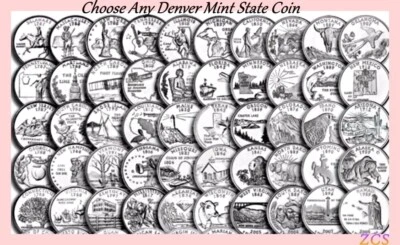 1999 - 2008 D Choose Any State Hood Quarters From U.S. Denver Mint Coin Rolls - Image 1 of 2