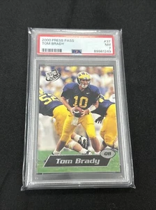 2000 Press Pass Tom Brady Rc #37 Tag Grading 7 Near Mint - Picture 1 of 2