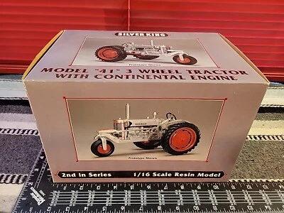 Silver King "41" 3 Wheel Tractor 1/16 Resin Farm Tractor Replica By SpecCast - Image 1 of 4