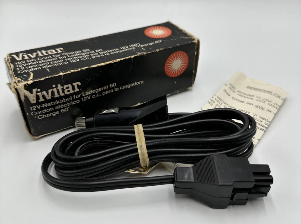 Vivitar 12V DC cord For Charge 60 - Image 1 of 4