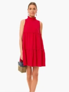 Brand New Pomander Place by Tuckernuck Red Lightweight Gauze Morgan Dress - Picture 1 of 9