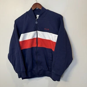 Vtg ADIDAS 80s Zip Up Sweater Sweatshirt Jacket Medium Large See Measurements - Picture 1 of 4