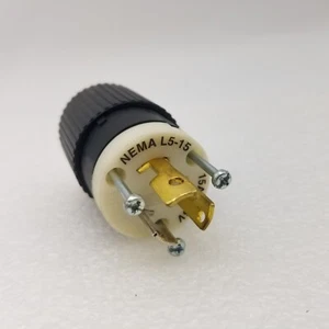 BRYANT 4721NP Spina di Bloccaggio 2 Poli 3 Fili 15A 125V, NEMA L5-15, Nuova in Borsa - Foto 1 di 5