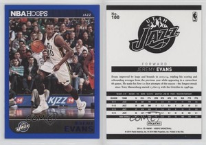 2014-15 NBA Hoops Blue /349 Jeremy Evans #100