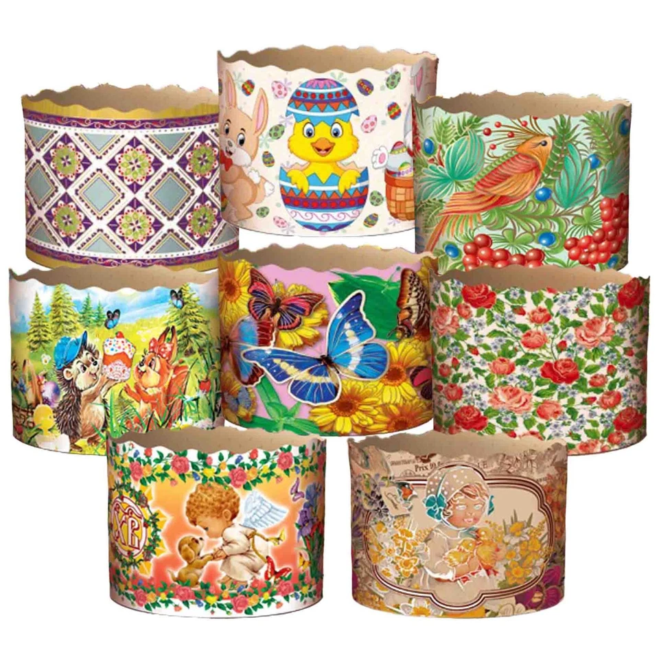 Backform Backpapier Ostern Einwegbackform Osterkuchen Kulitsch 350 g  110х85 mm - Bild 1 von 1