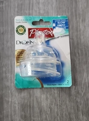 Playtex Nurser Natural LATCH SLOW FLOW Nipples BPA FREE DROP-IN 0-3M  VINTAGE  - Image 1 of 4