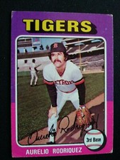 1975 Topps Baseball Card # 221 Aurelio Rodriguez - Detroit Tigers